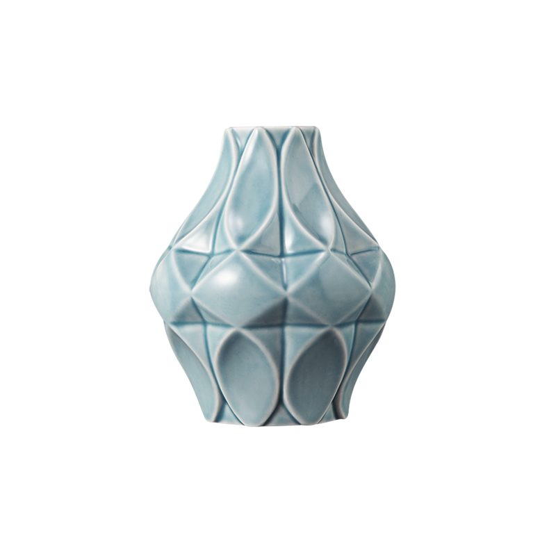 Koeniglich Tettau - Tettau Atelier Vase 20/02 11 cm Arktisblau