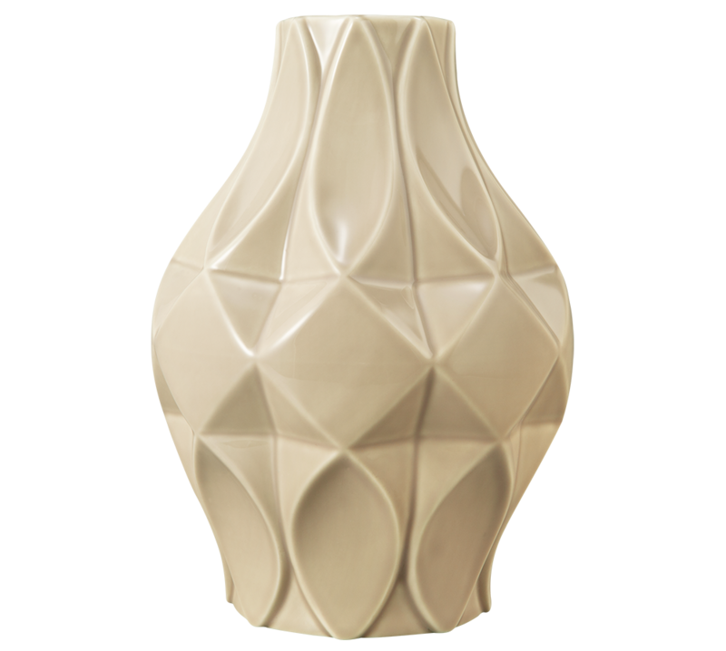Koeniglich Tettau - Tettau Atelier Vase 20/02 21 cm Sandbeige